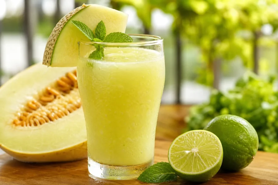Suco de Melão com Limão Que Ajuda na Hidratação em Dias Quentes