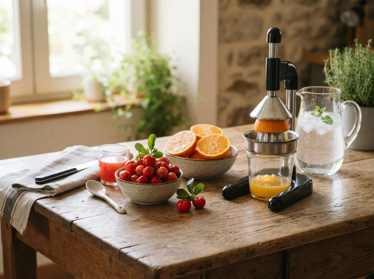 Suco de Acerola com Laranja: Refrescante, Vitamina C e Sabor Inconfundível - Preparo dos Ingredientes