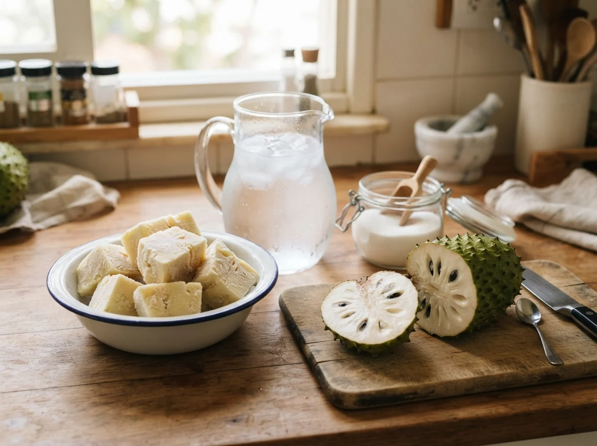 Suco de Graviola Cremoso: Segredos do Chef, Benefícios e Receita Perfeita - Preparo dos Ingredientes